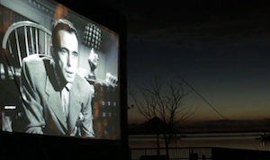 At the festival, you can watch a great movie for $10, and you're outside in Key Largo.